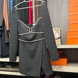 Self-Portrait Elegant Black Dress with Rhinestone Accents - worn once